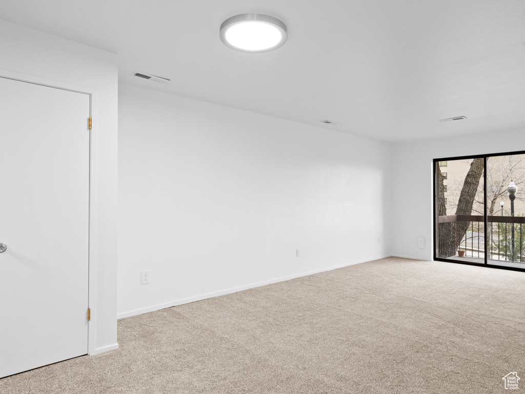 View of carpeted spare room