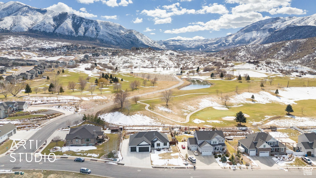 Exterior space featuring a mountain view and a residential view