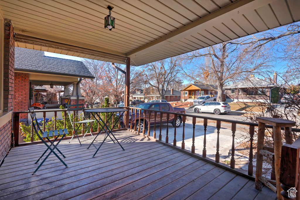 View of wooden terrace