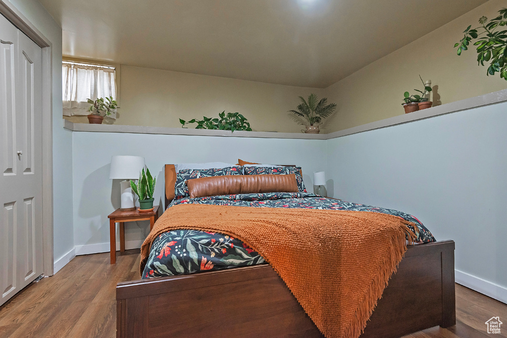 Bedroom featuring hardwood / wood-style floors