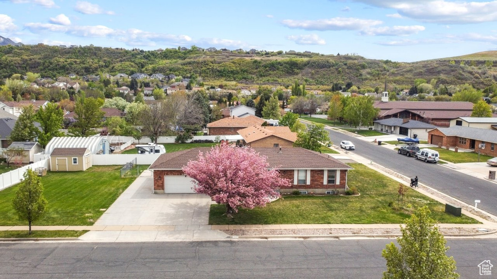 Bird's eye view featuring a residential view