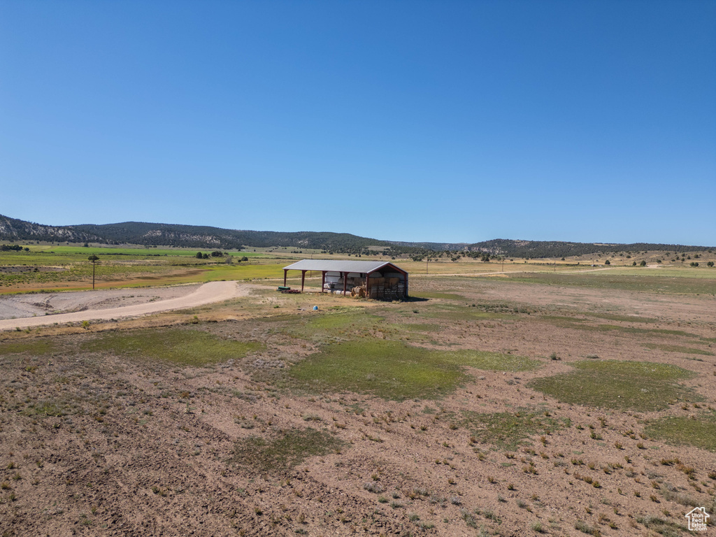 Exterior space featuring a rural view and a mountain view