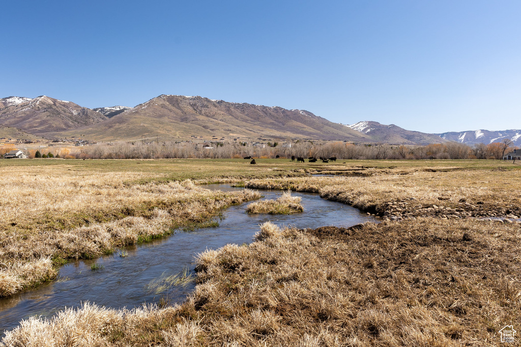 Mountain view with a rural view