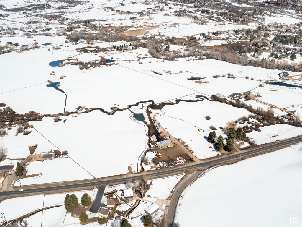 View of snowy aerial view