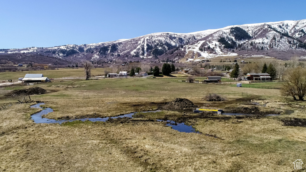 Property view of mountains featuring a rural view