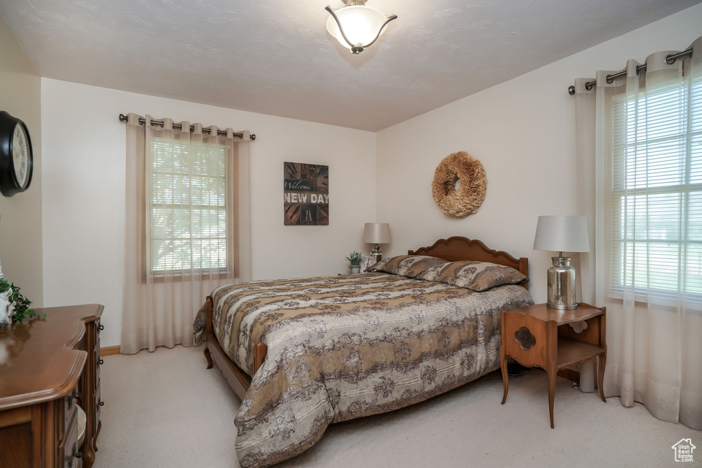 Bedroom featuring carpet floors