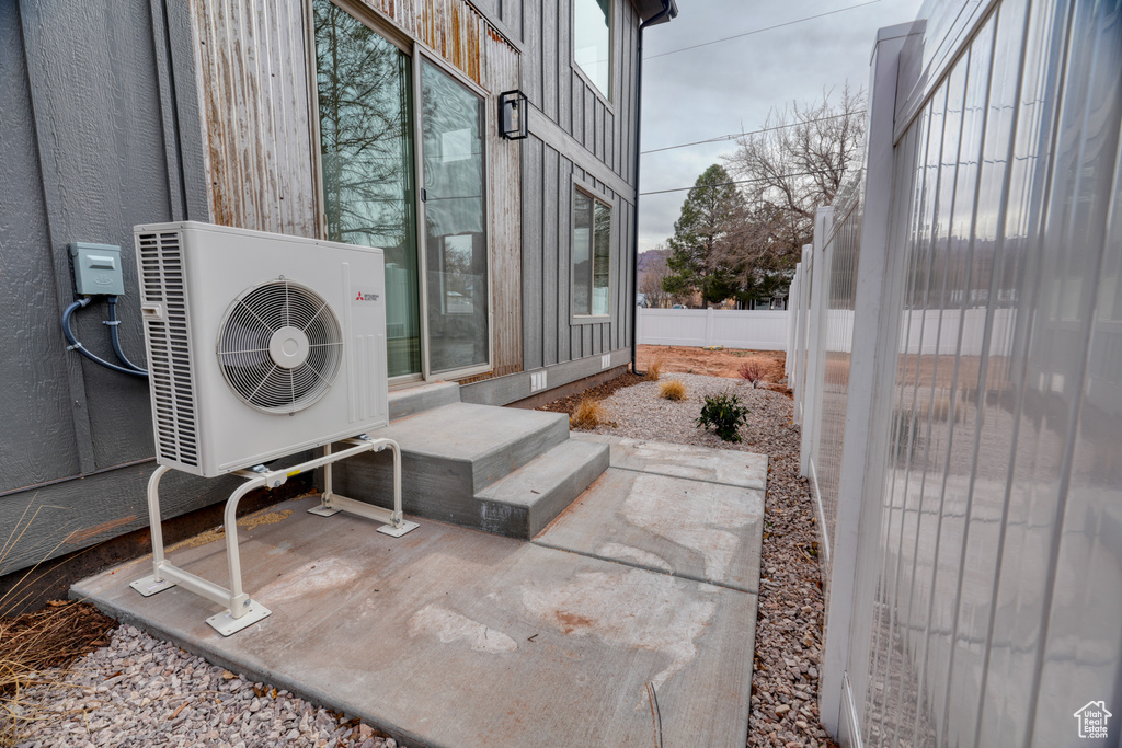 View of patio featuring ac unit