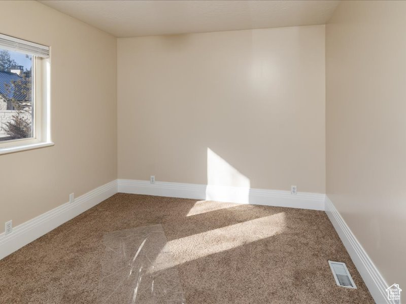 View of carpeted spare room