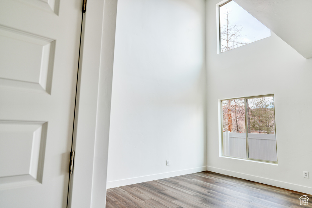 Interior space featuring light hardwood / wood-style flooring