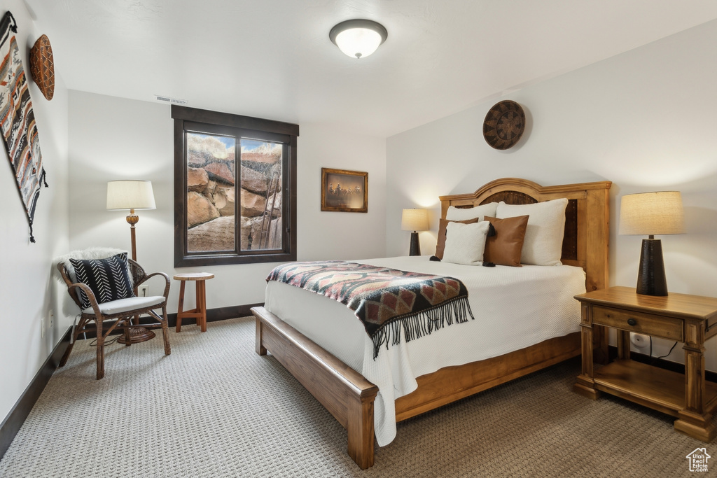 View of carpeted bedroom