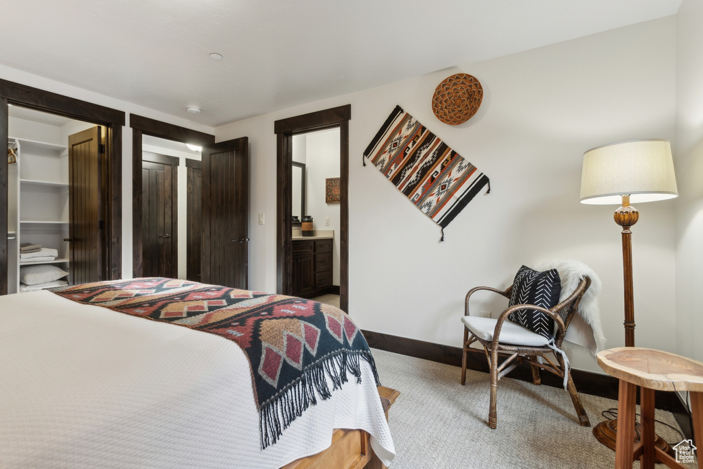 View of carpeted bedroom