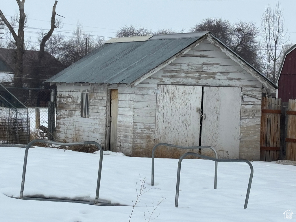 View of snow covered structure