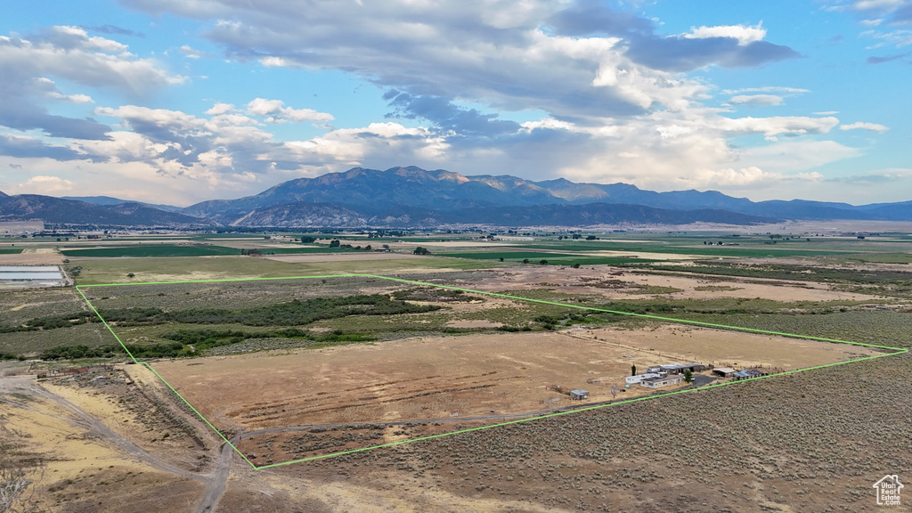 View of mountain feature with a rural view