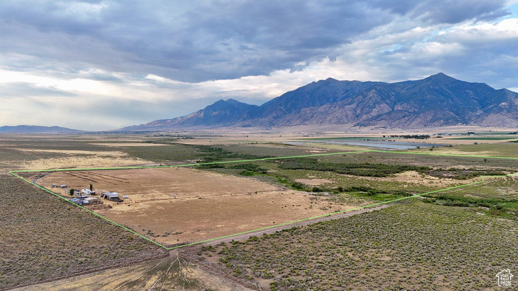 Mountain view featuring a rural view