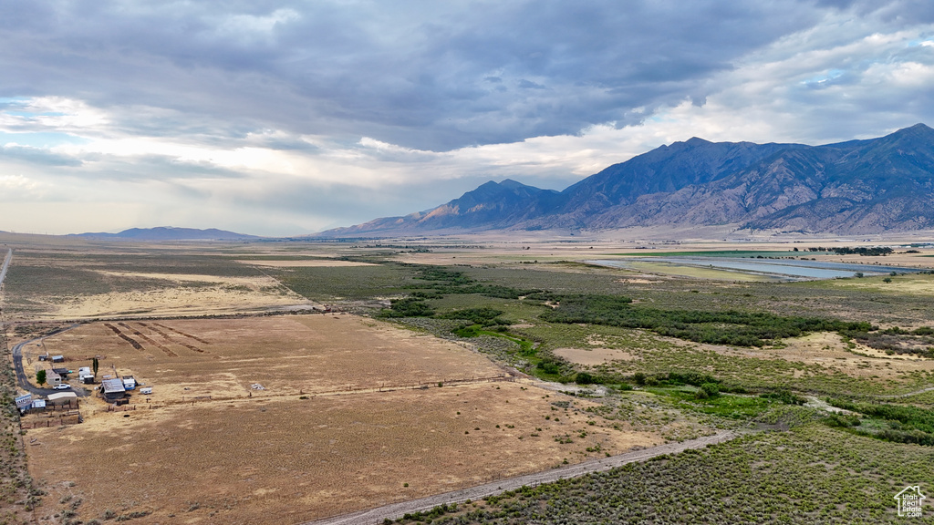 Mountain view with a water view and a rural view