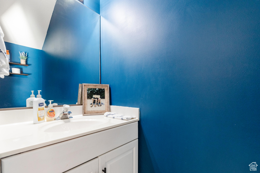 Bathroom featuring vanity