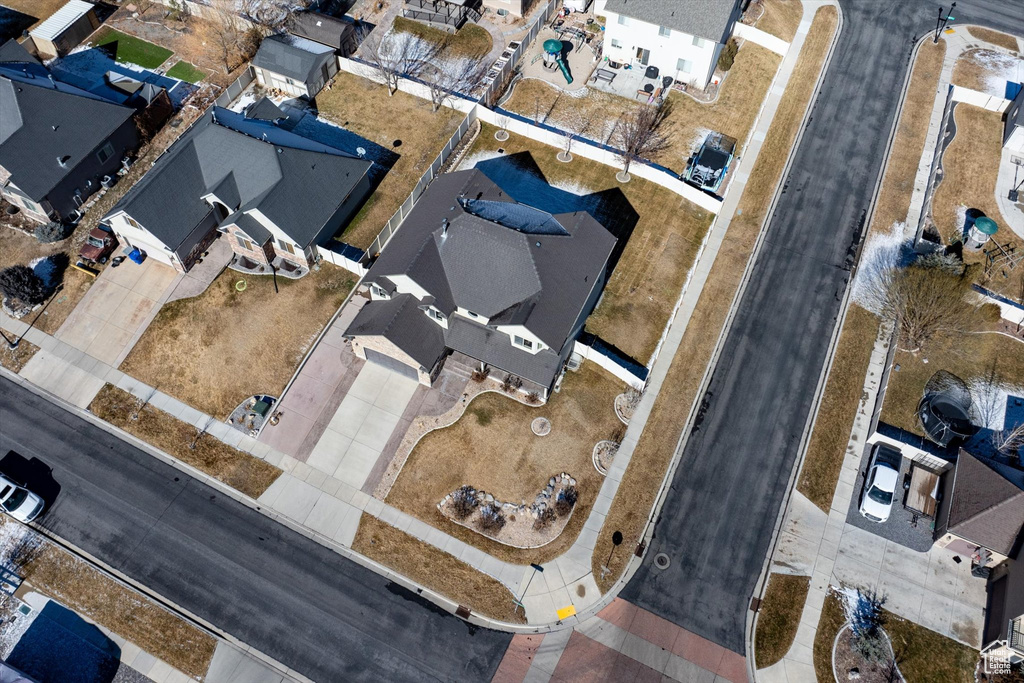 Birds eye view of property