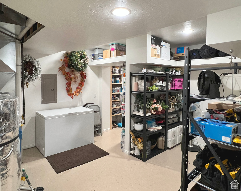 Storage with electric panel