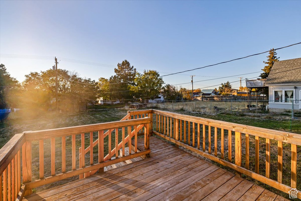 View of wooden deck