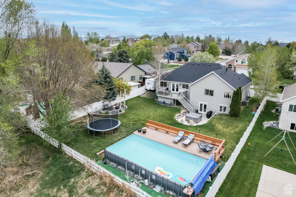 Aerial view with a residential view