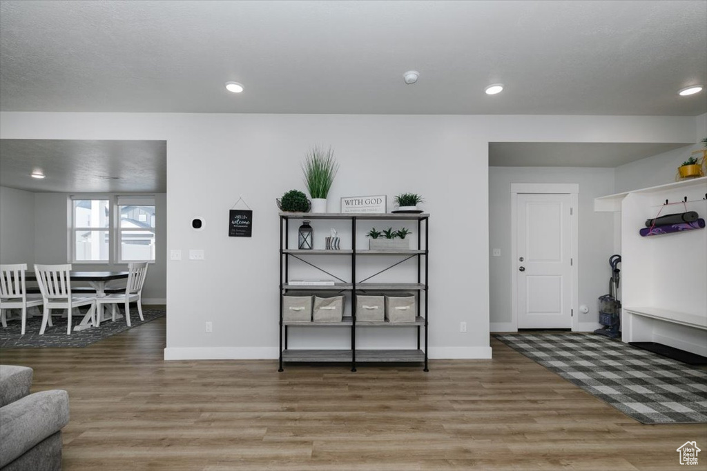 Interior space with wood-type flooring