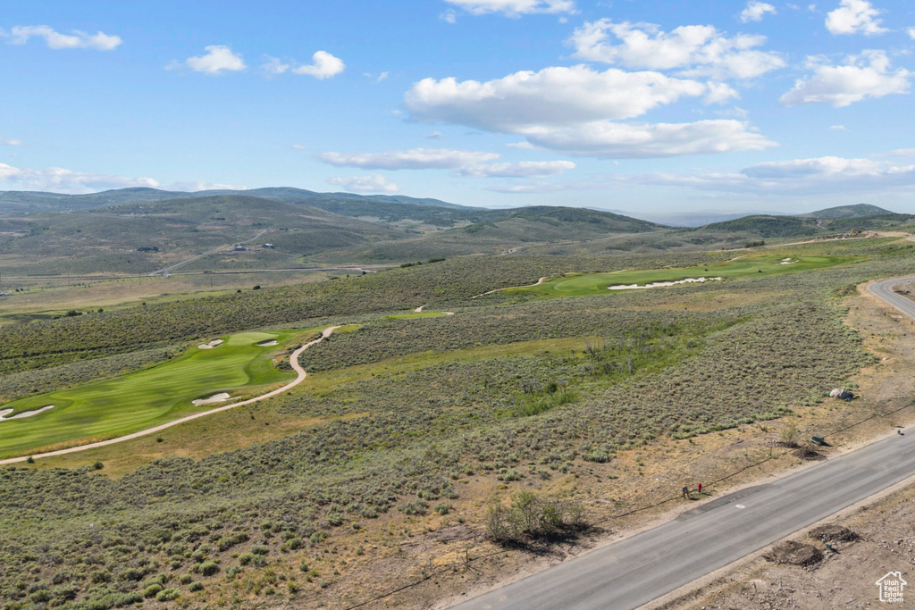 Mountain view with a local golf course