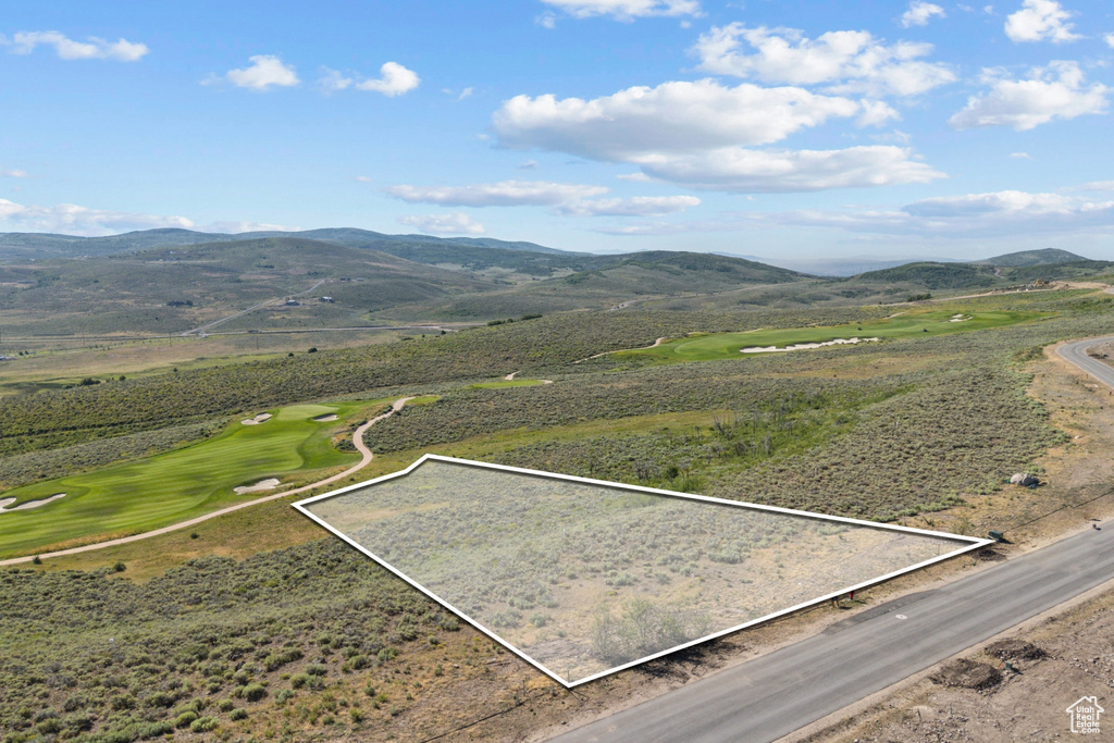 Mountain view with a local golf course