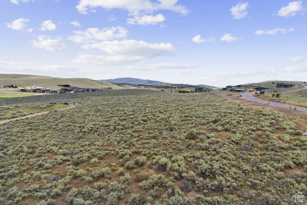 View of yard featuring a mountain view and a view of rural / pastoral area