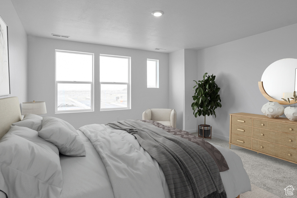 Bedroom featuring carpet floors