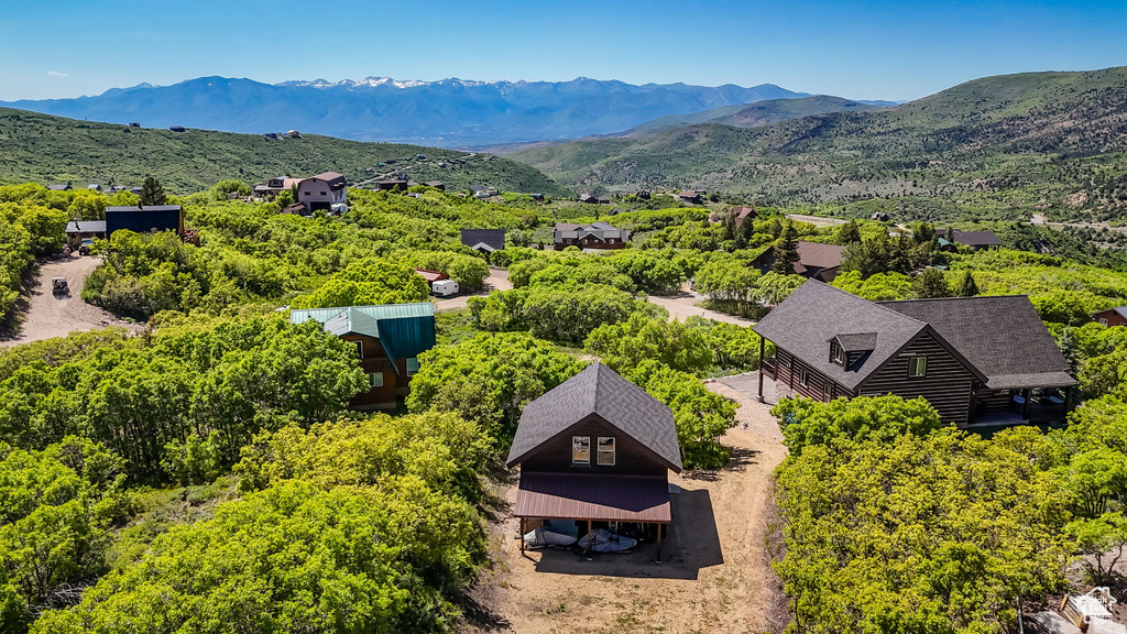 Bird\'s eye view of mountains