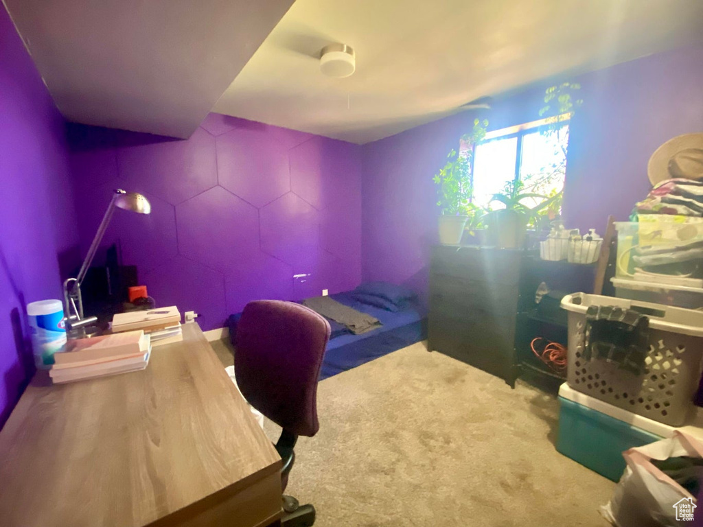 View of carpeted office space