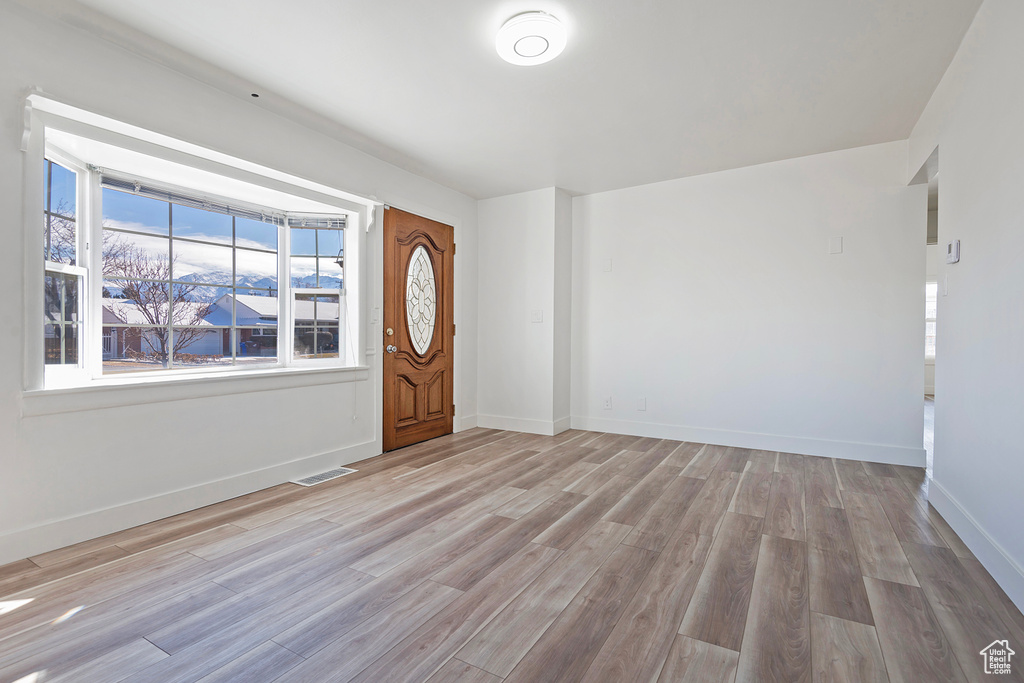 Entryway featuring light hardwood / wood-style floors