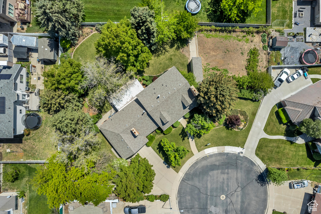 Aerial view of residential area