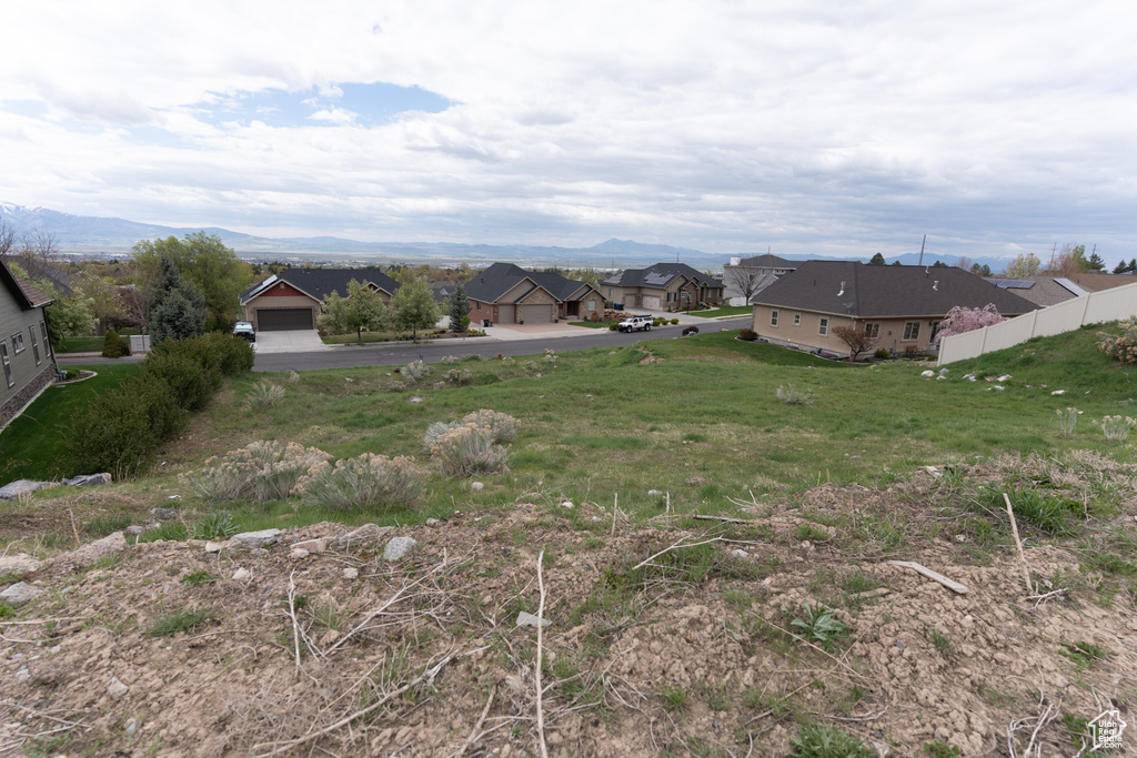 Mountain view with a residential view