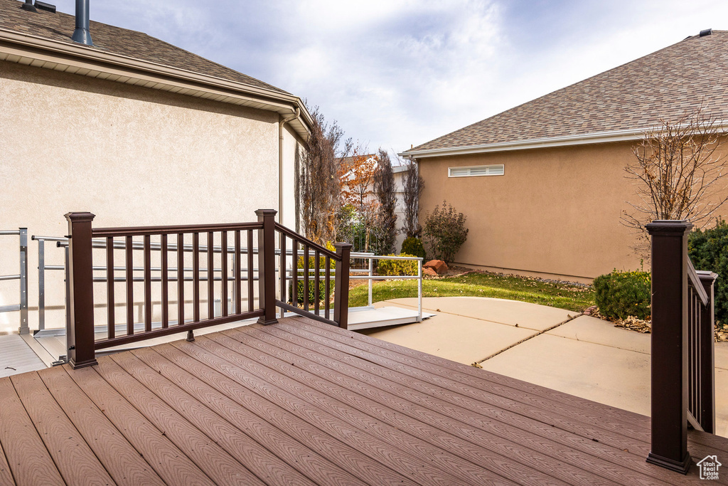 Deck with a patio