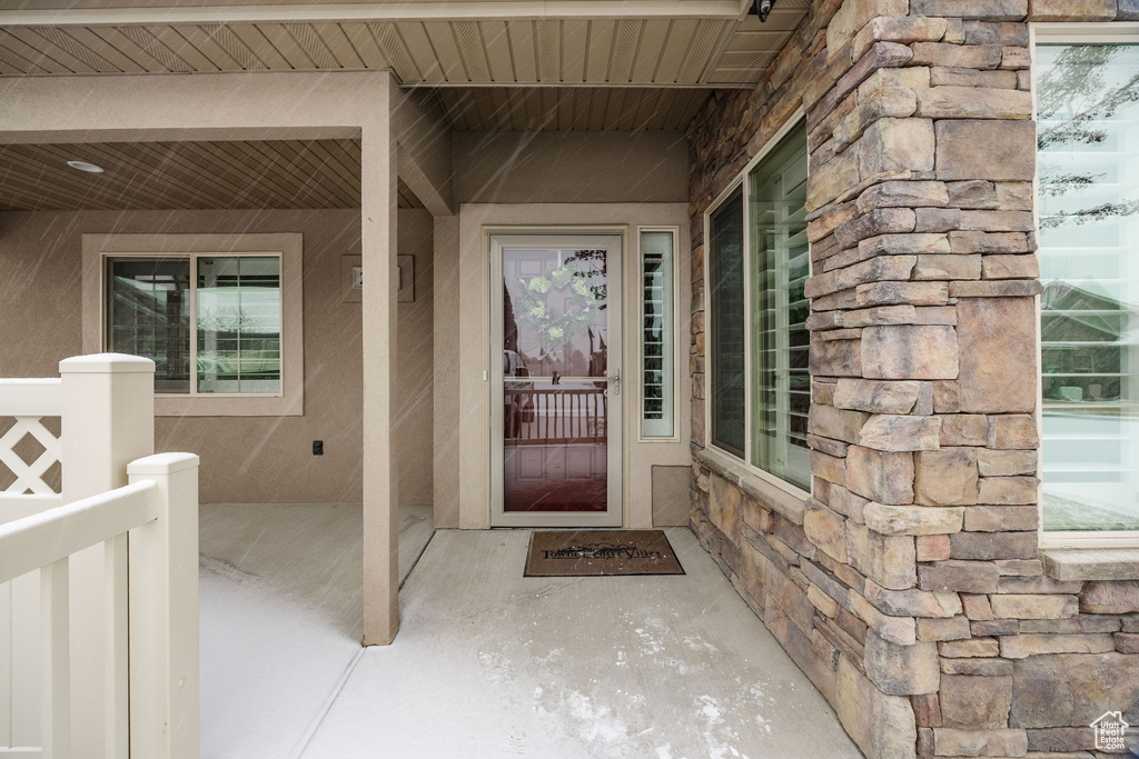 View of doorway to property