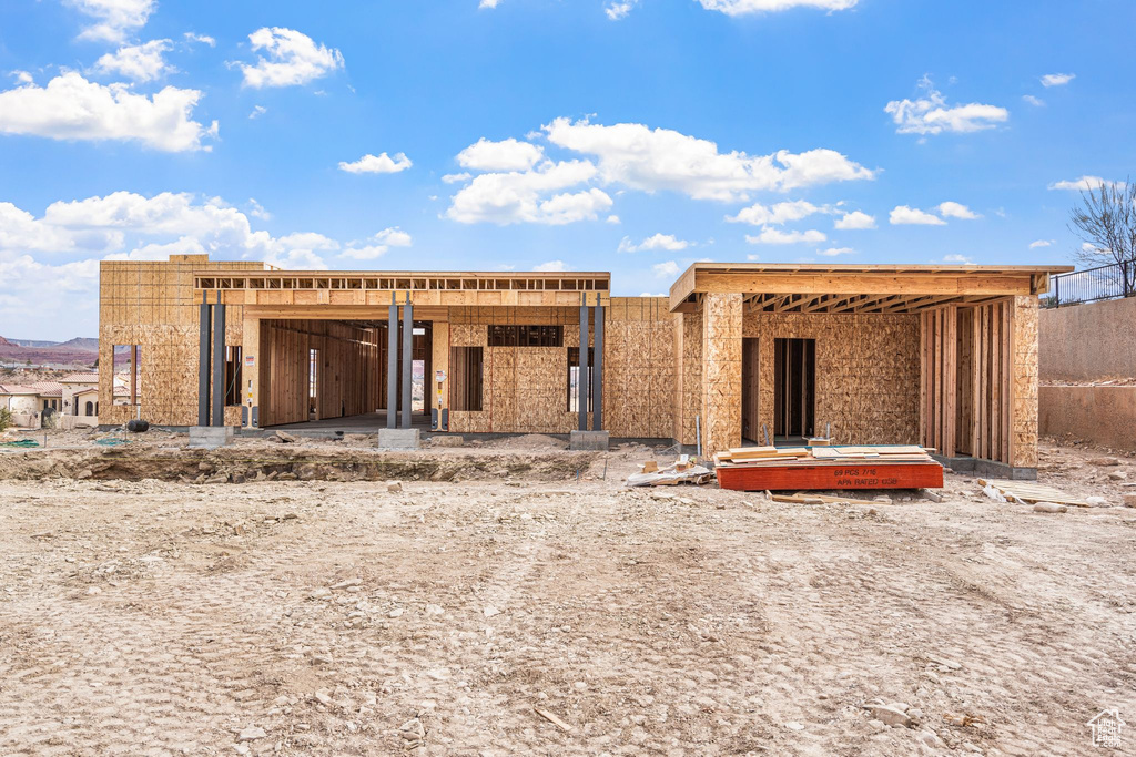 View of unfinished property