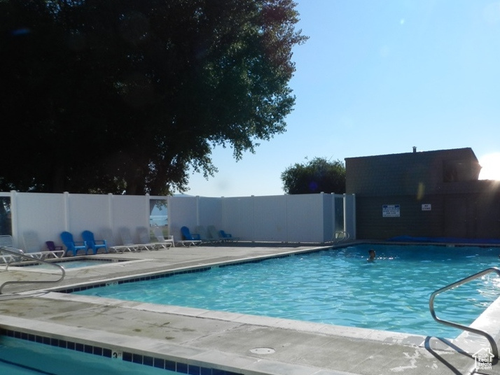 View of pool with a patio