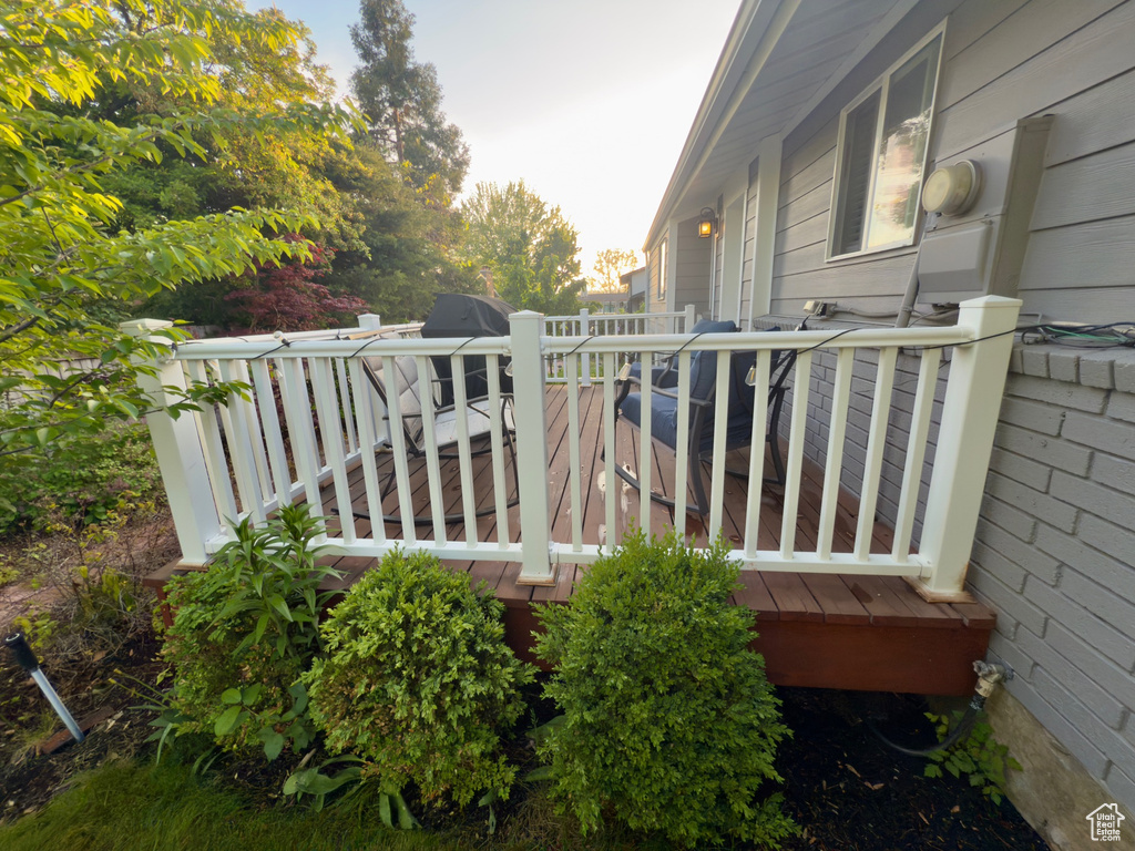 View of wooden terrace