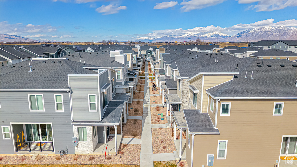 Exterior space featuring a mountain view