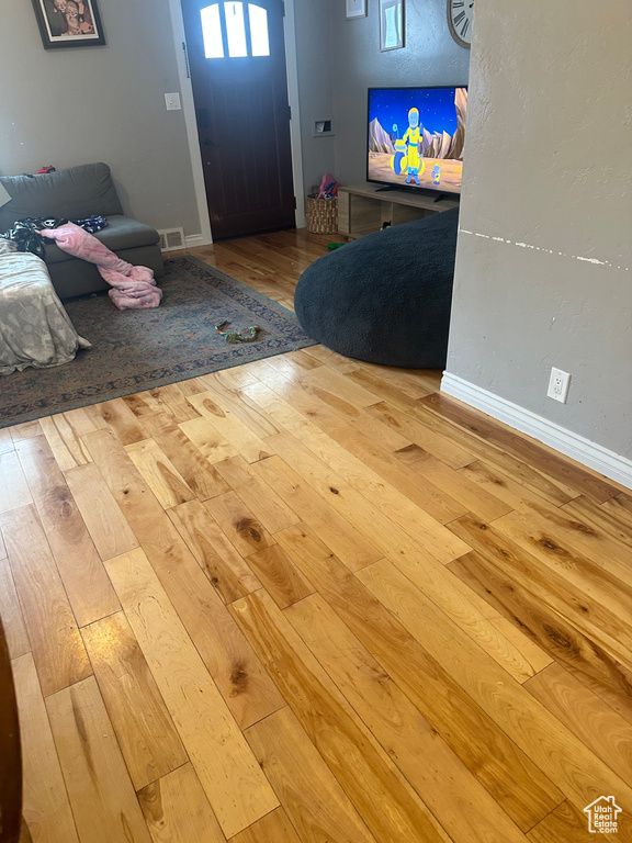 Interior space featuring light hardwood / wood-style floors