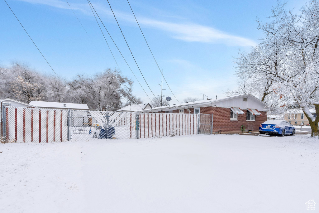 View of snowy yard