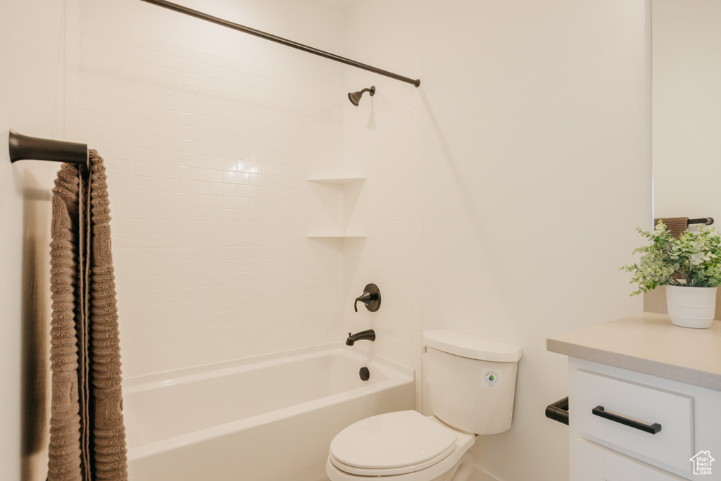 Bathroom with  shower combination and vanity