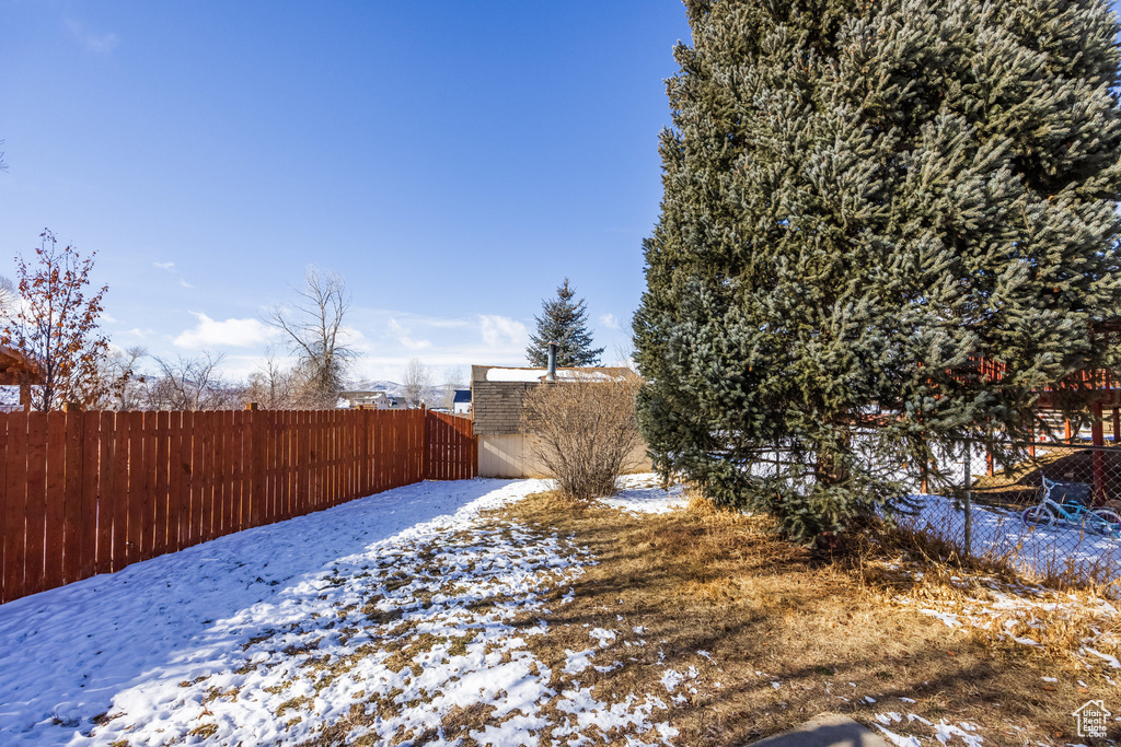 View of snowy yard
