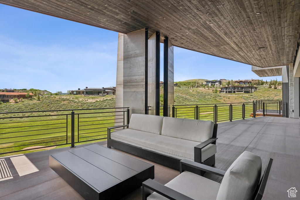 Patio / terrace featuring an outdoor living space
