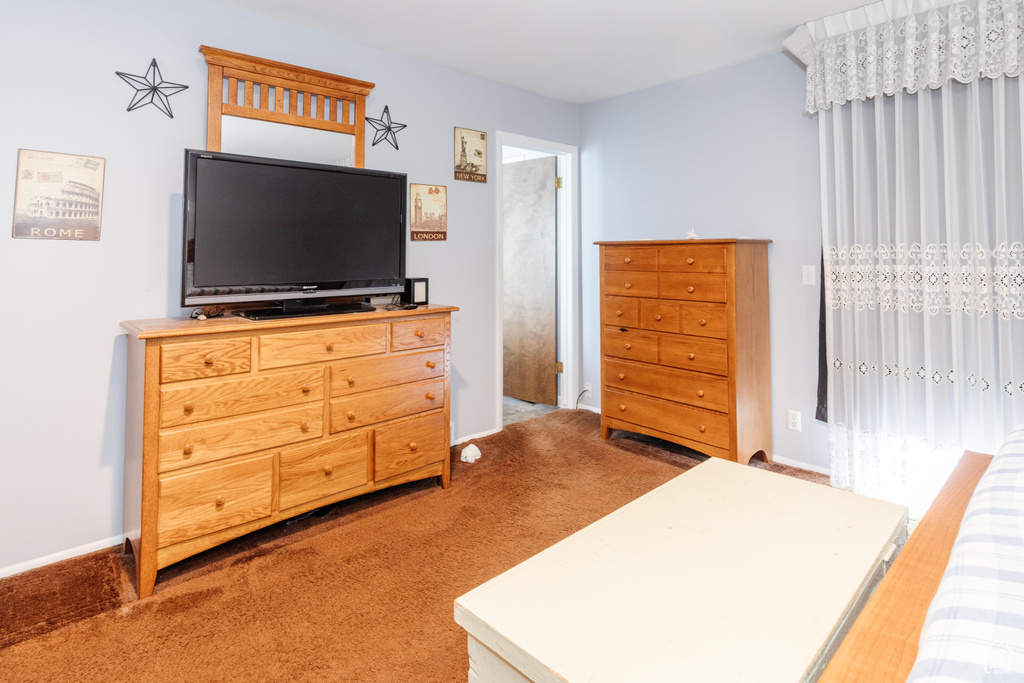 View of carpeted bedroom