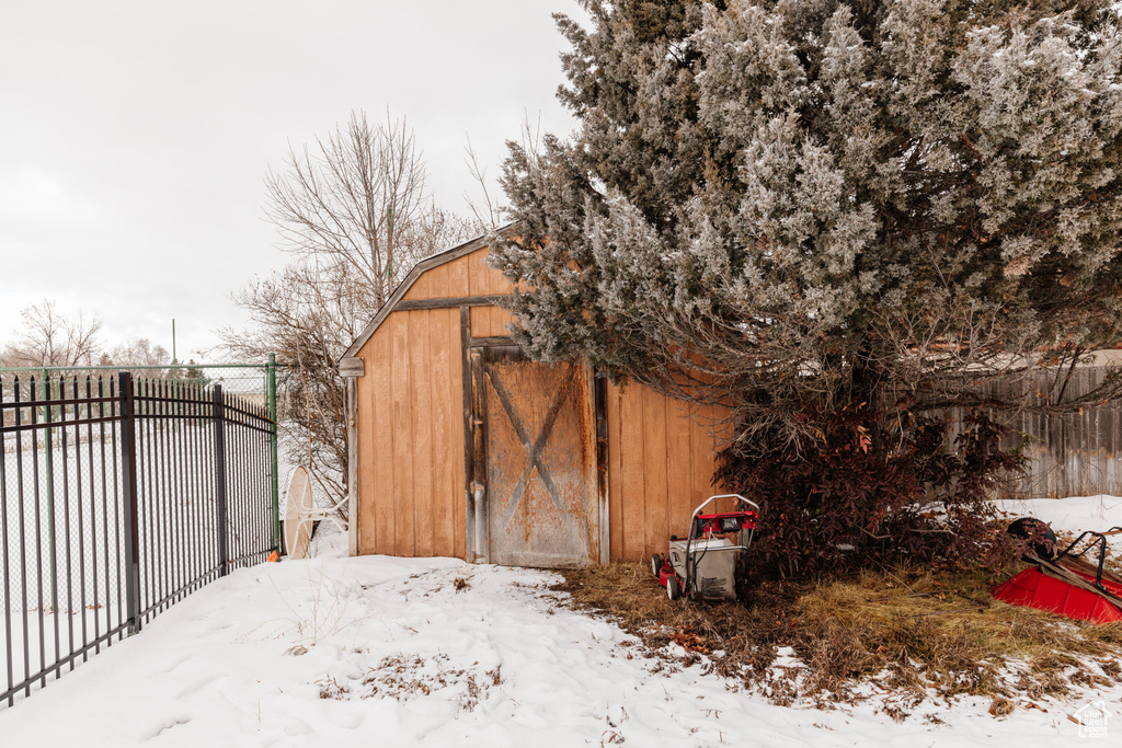 View of snow covered structure