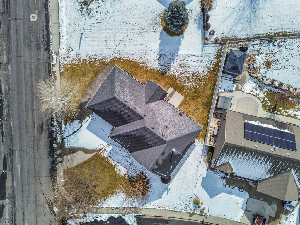 View of snowy aerial view