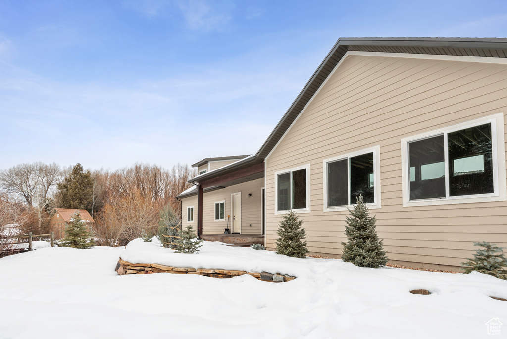 View of snowy exterior