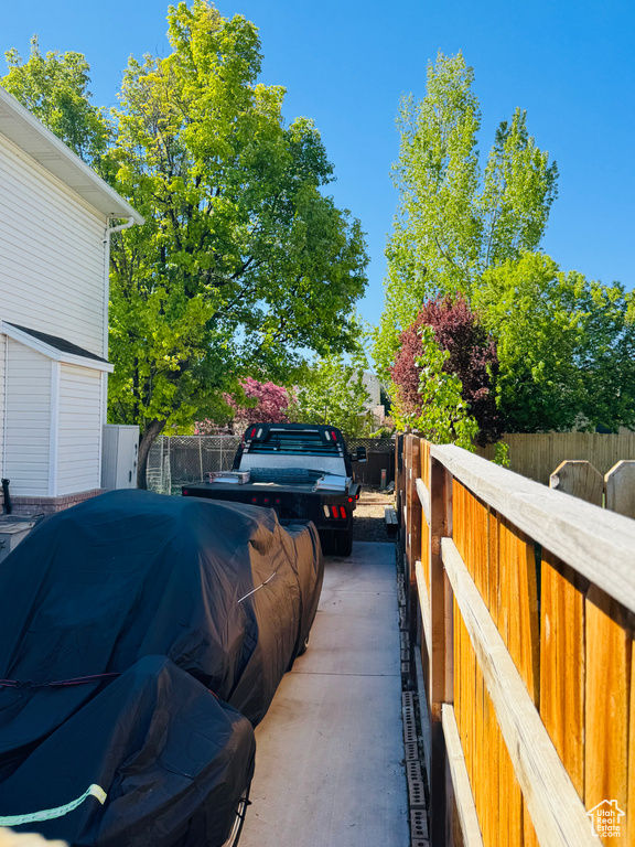 Exterior space with fence